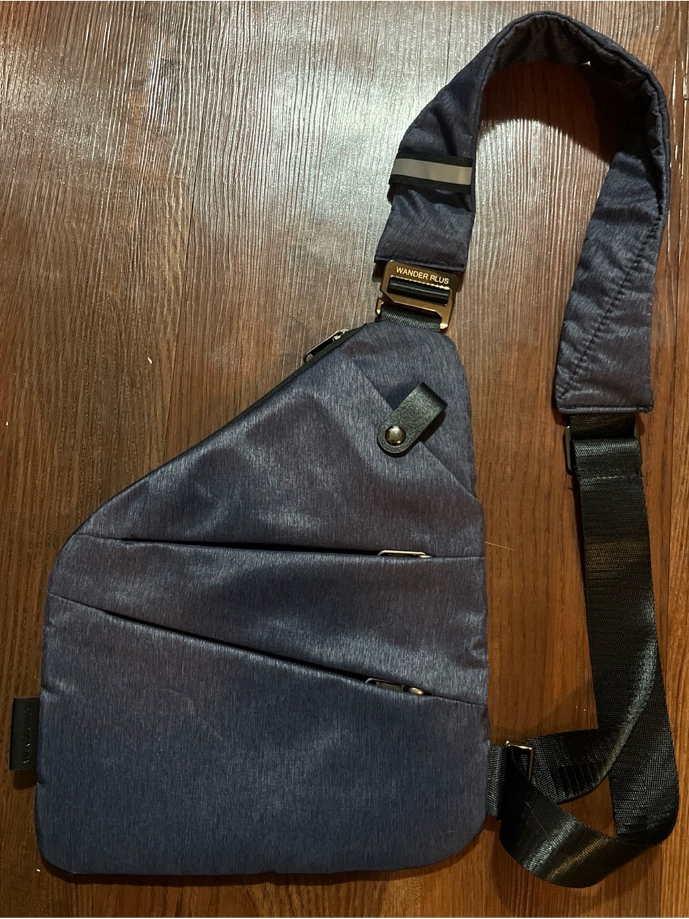 Wander Plus Navy Crossbody Sling Anti-Theft Bag
